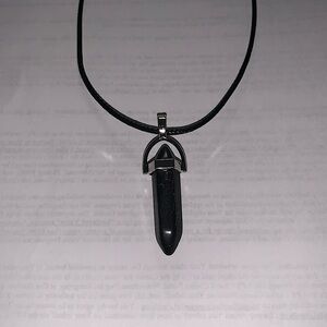 Crystal Necklace Gemstone Pendant Hexagonal